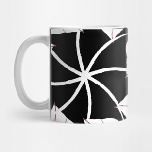 White and Red Kaleidoscope Caladium Leaves Mug